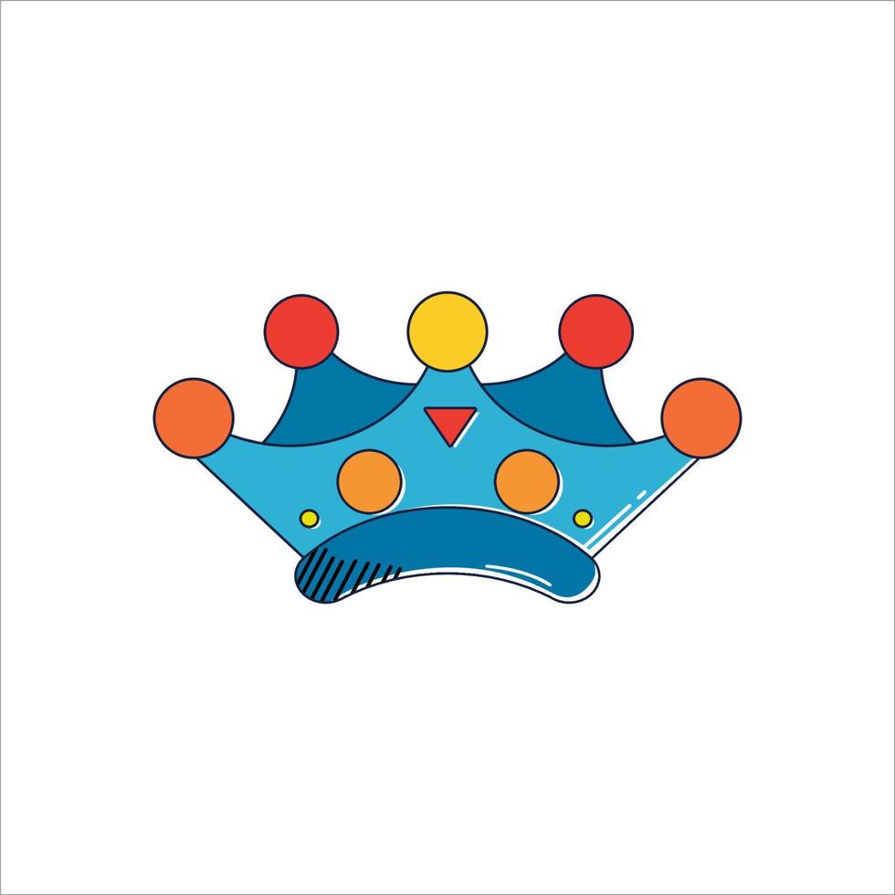 ilustração vetorial de desenho de ícone de coroa vetor