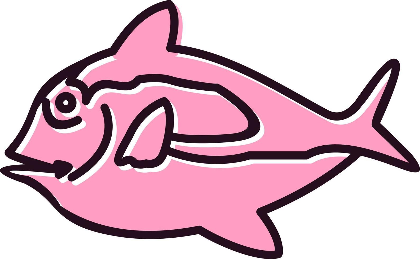 ícone de vetor de peixe espiga azul