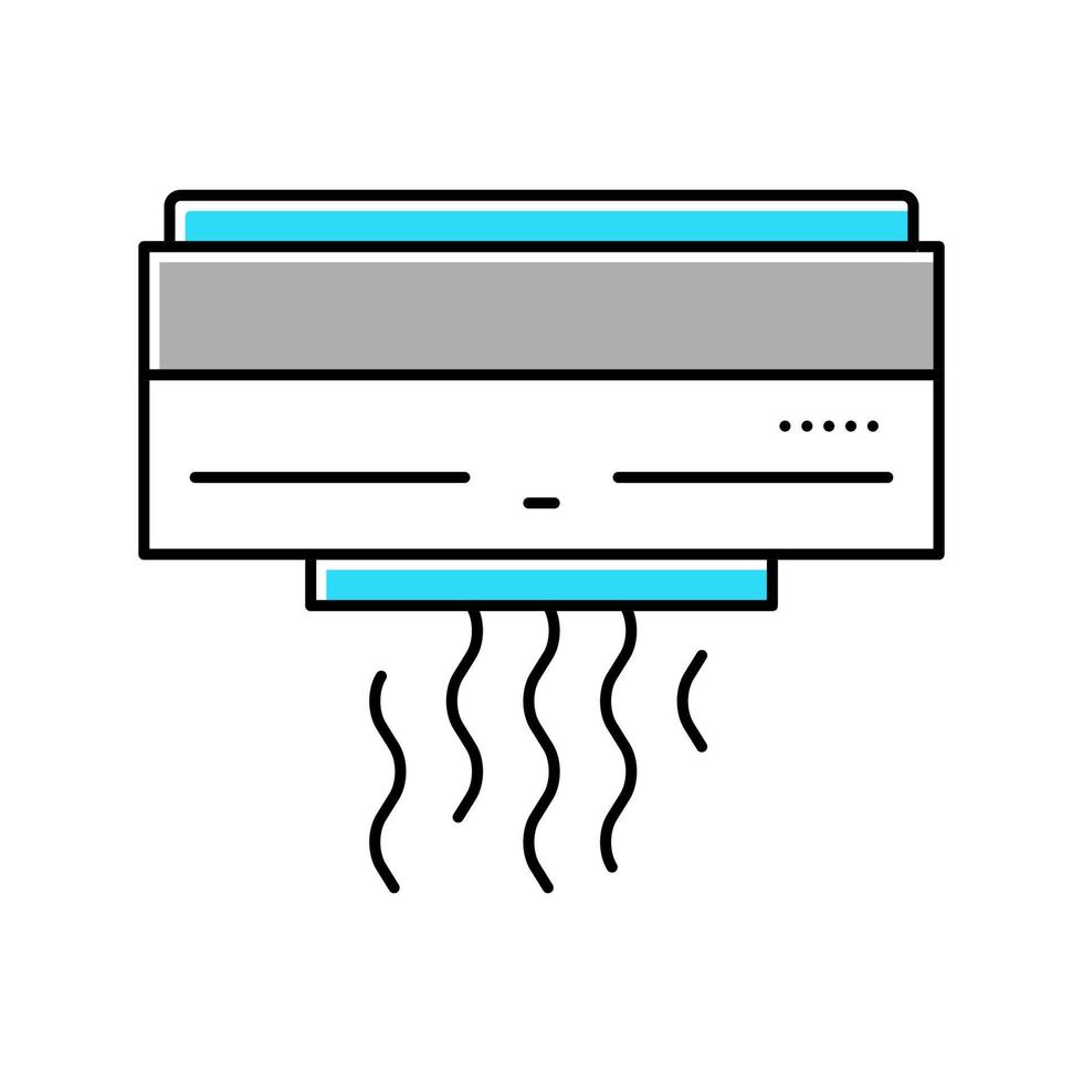 ilustração em vetor ícone de cor de equipamento de ar condicionado