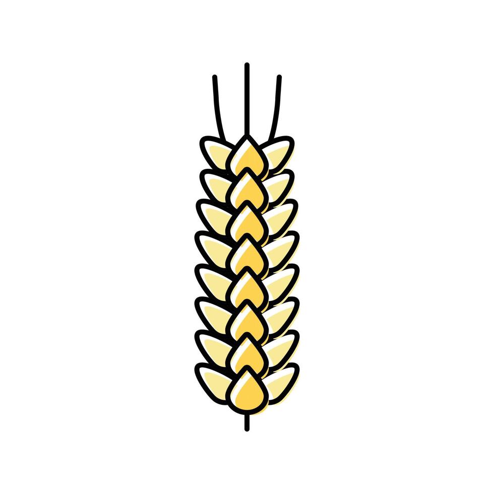 ilustração em vetor ícone de cor de cereal de cevada de orelha