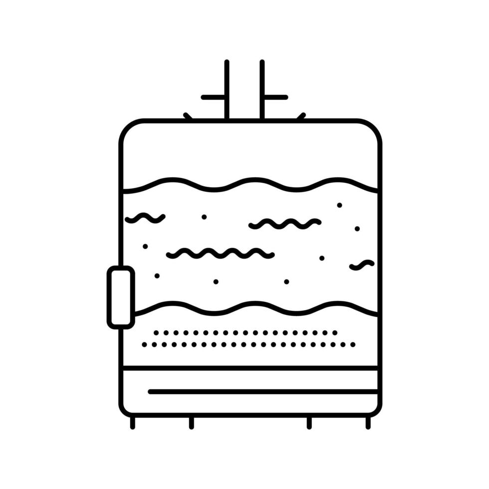 separando a ilustração vetorial do ícone da linha de produção de cerveja de mosto vetor