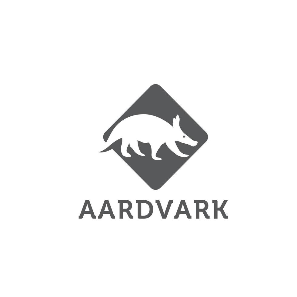 ilustração detalhada e isolada do vetor mamífero aardvark