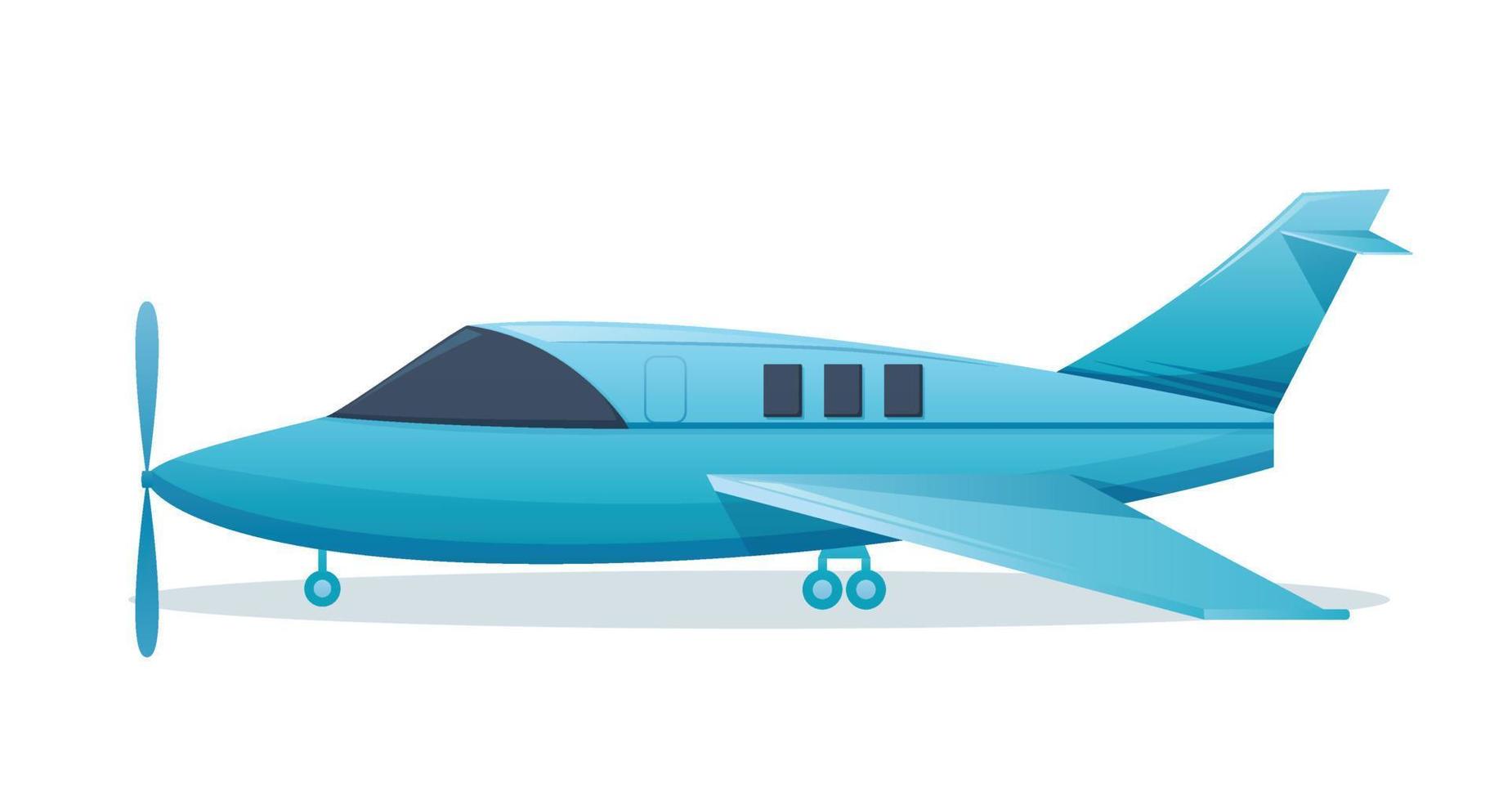 ilustração vetorial isolada de veículo de aeronave de avião vetor
