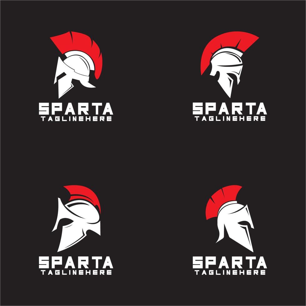 vetor de designs de ícone de logotipo espartano