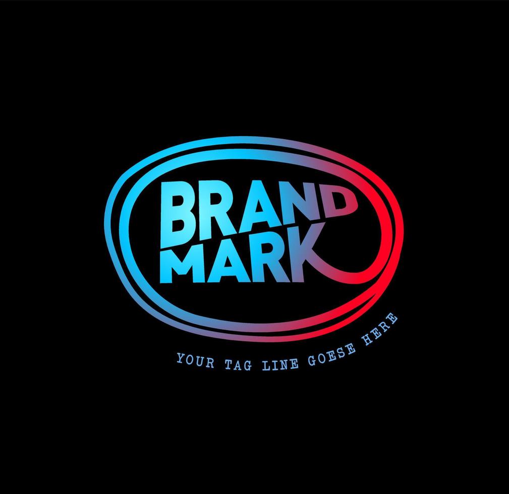 logotipo da empresa de marca. logotipo colorido. vetor