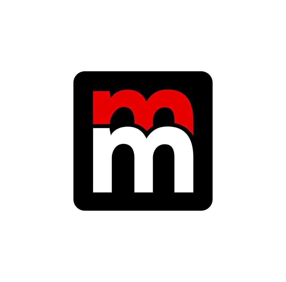 monograma das letras iniciais do nome da empresa mm. ícone de vetor de letras mm.