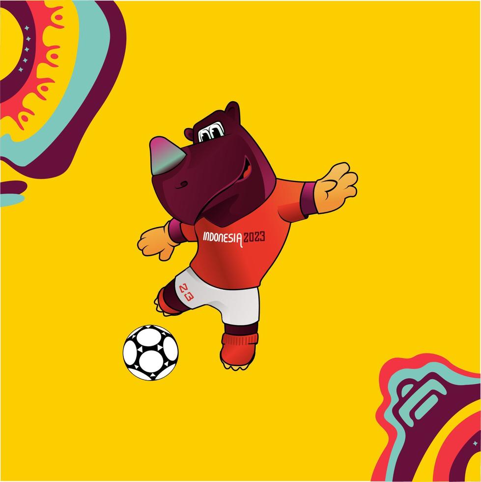 bacuya maskot da copa do mundo fifa u20 indonésia 2023 vetor
