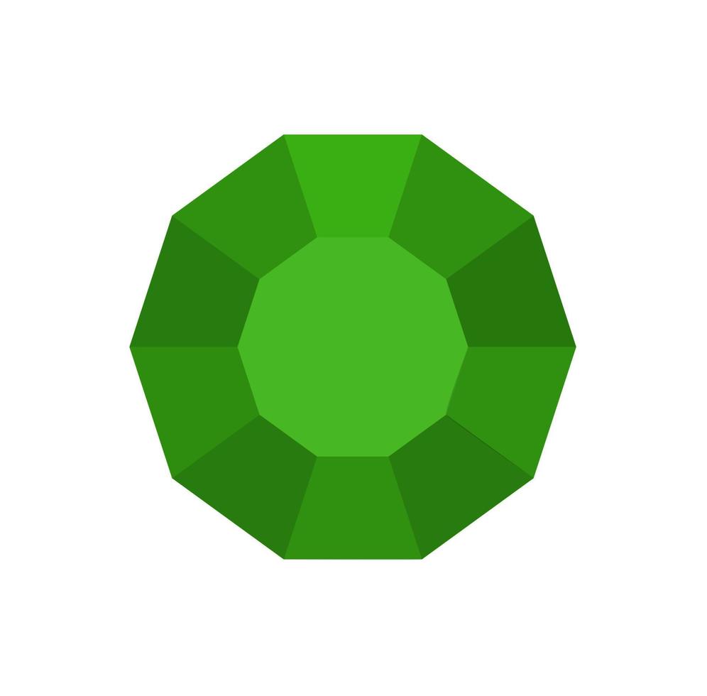 vetor de diamante verde. ícone de diamante verde.