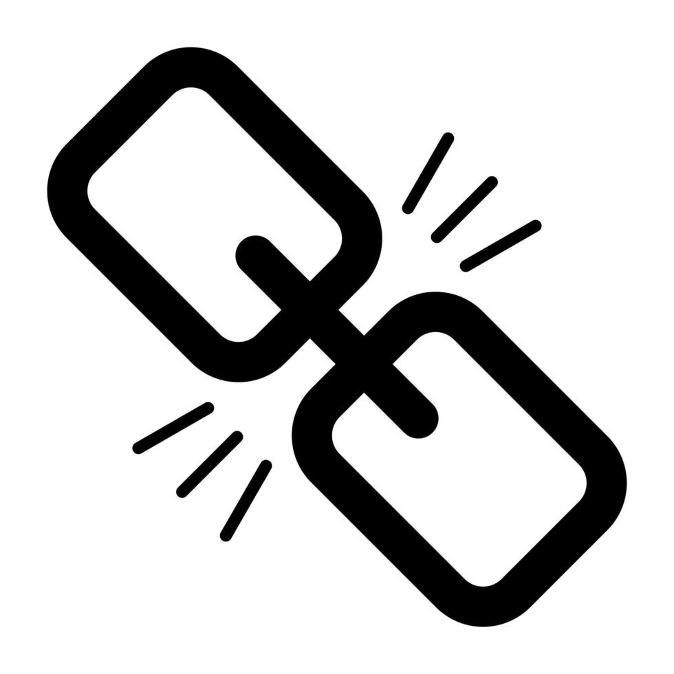ícone de design editável de ligação vetor