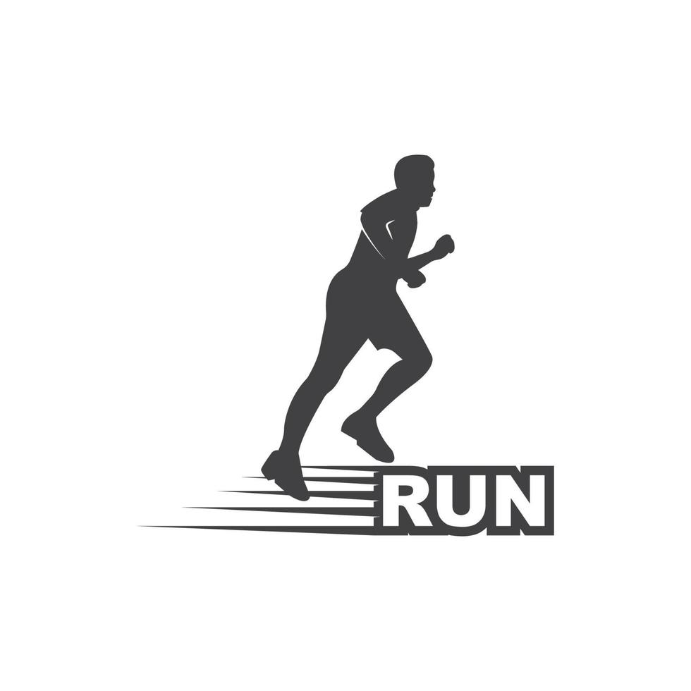 design de ilustração vetorial de ícone de homem correndo vetor
