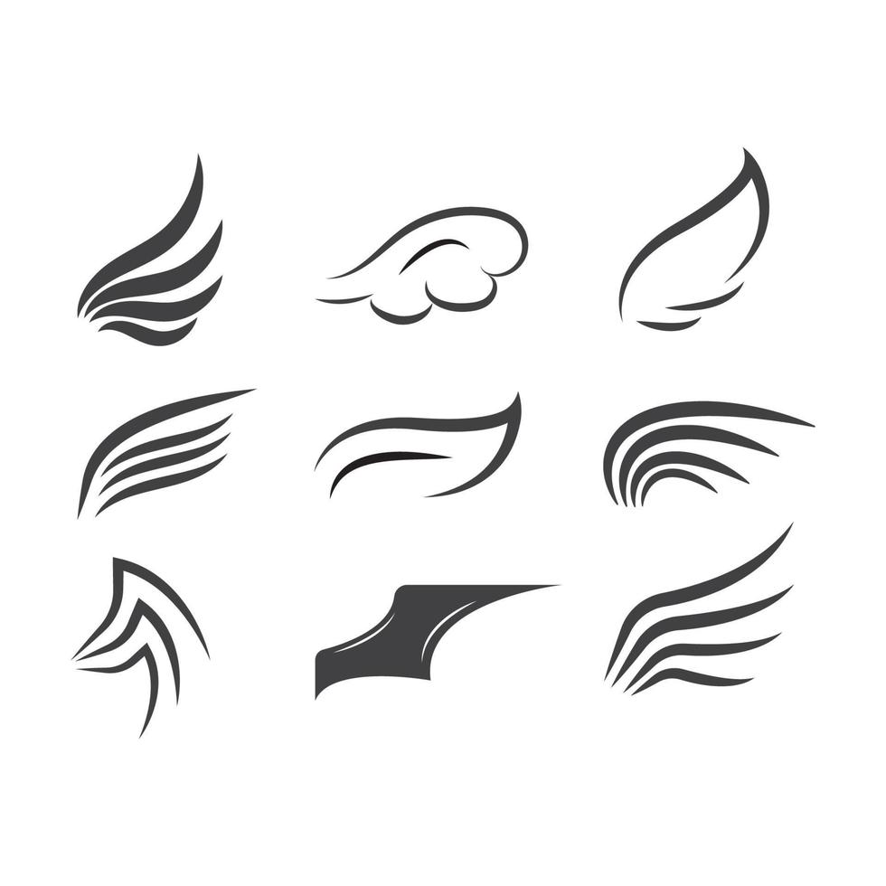 ilustração vetorial ícone asas logotipo símbolo vetor