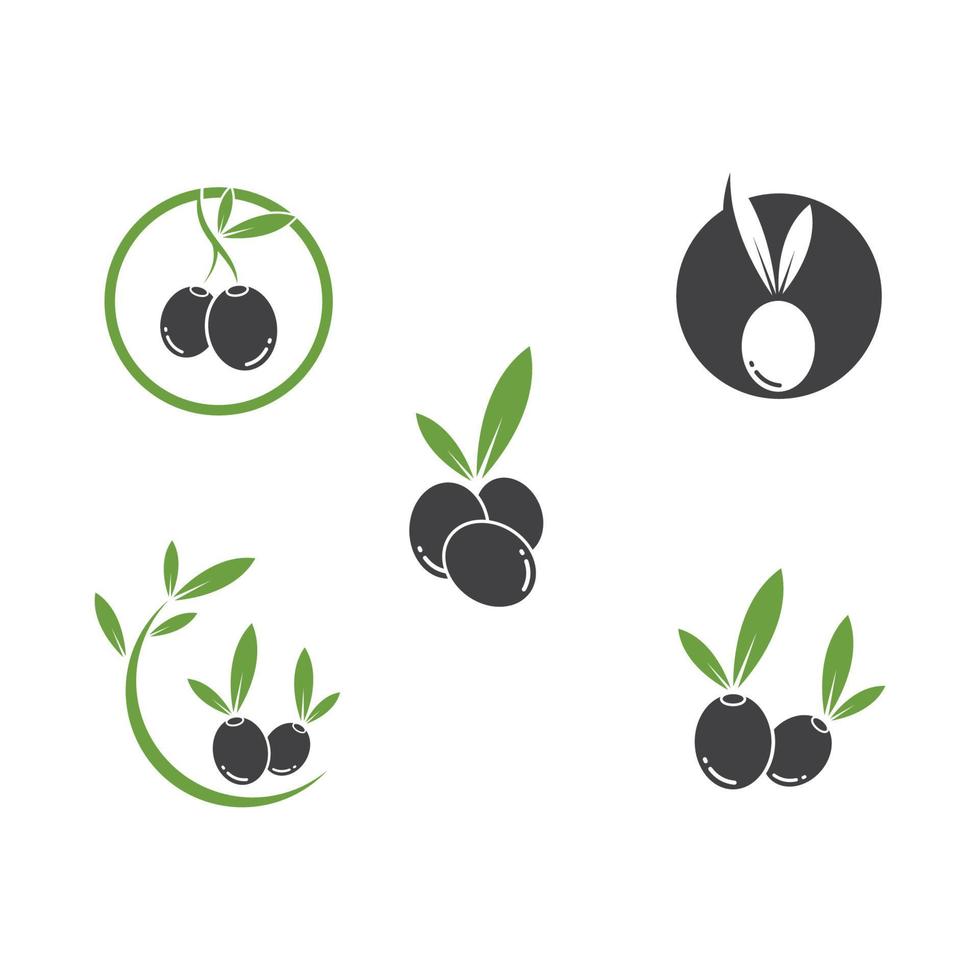 ilustração vetorial de ícone de logotipo verde-oliva vetor