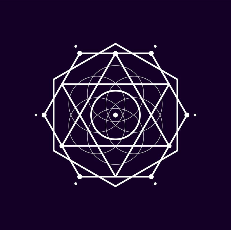 geométrico Magia forma isolado alquimia sagrado placa vetor