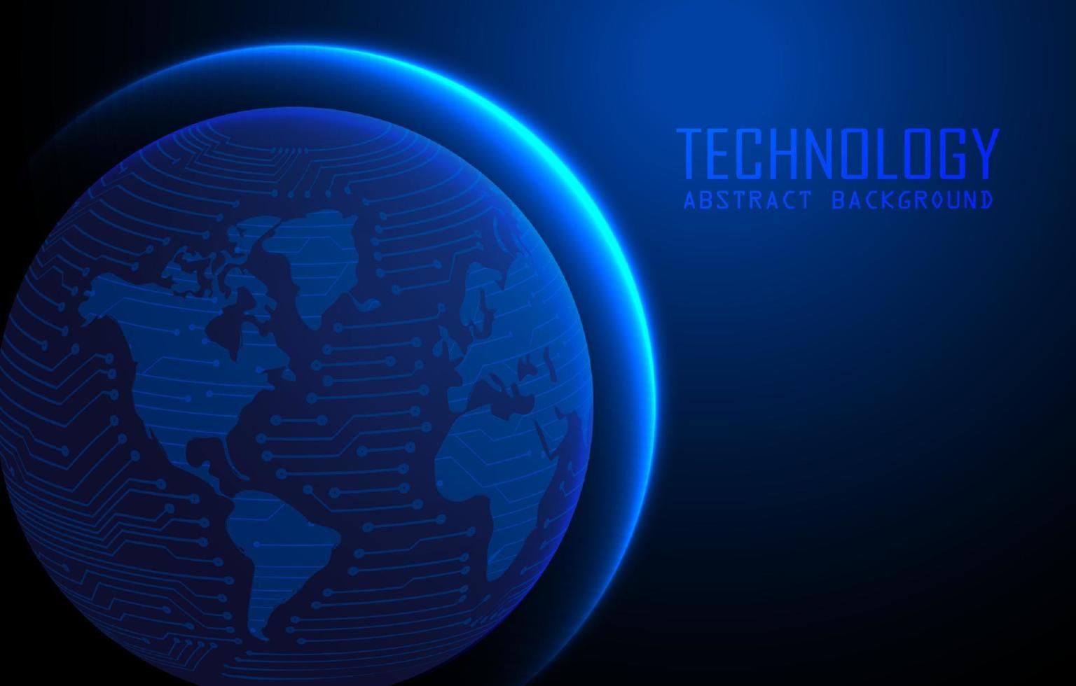 holografia de mapa-múndi moderno em fundo de tecnologia vetor