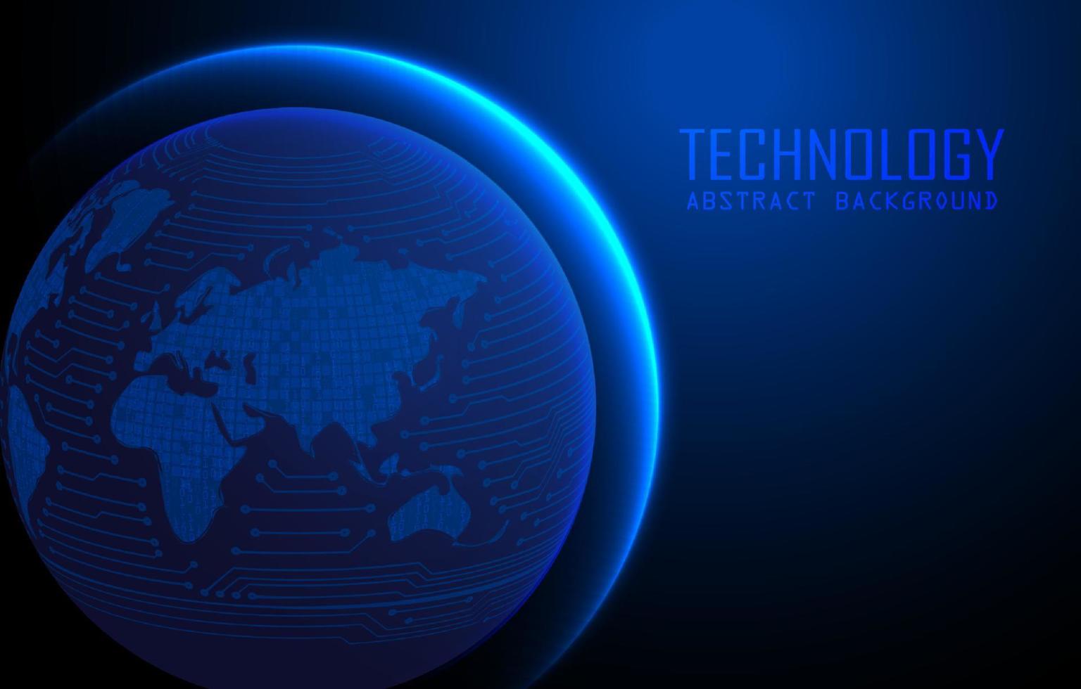 holografia de mapa-múndi moderno em fundo de tecnologia vetor