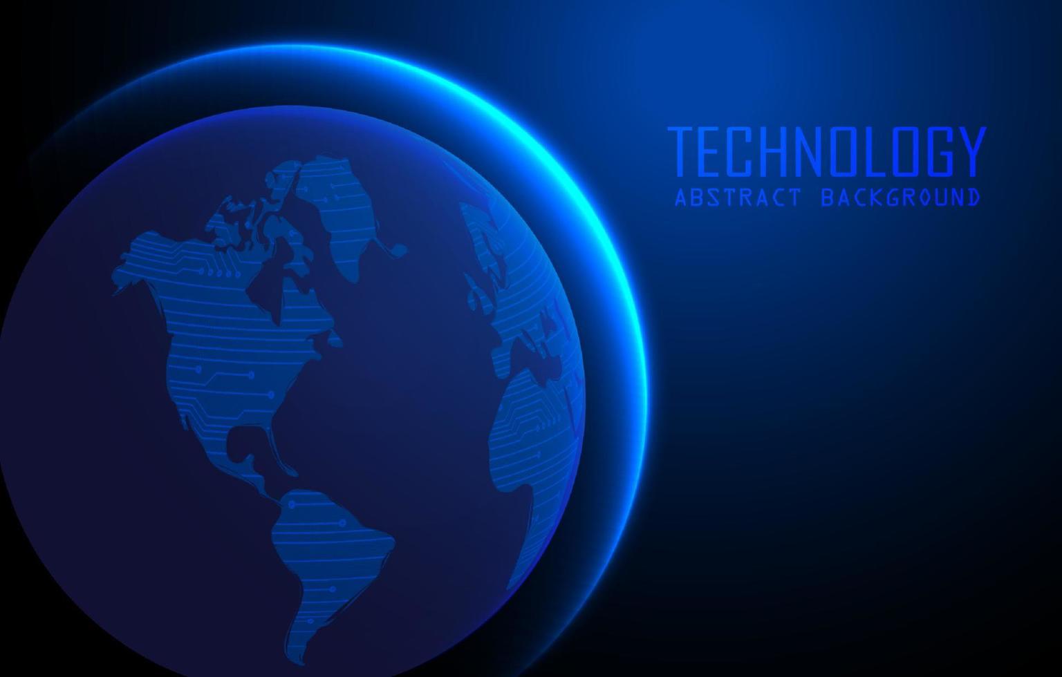 holografia de mapa-múndi moderno em fundo de tecnologia vetor