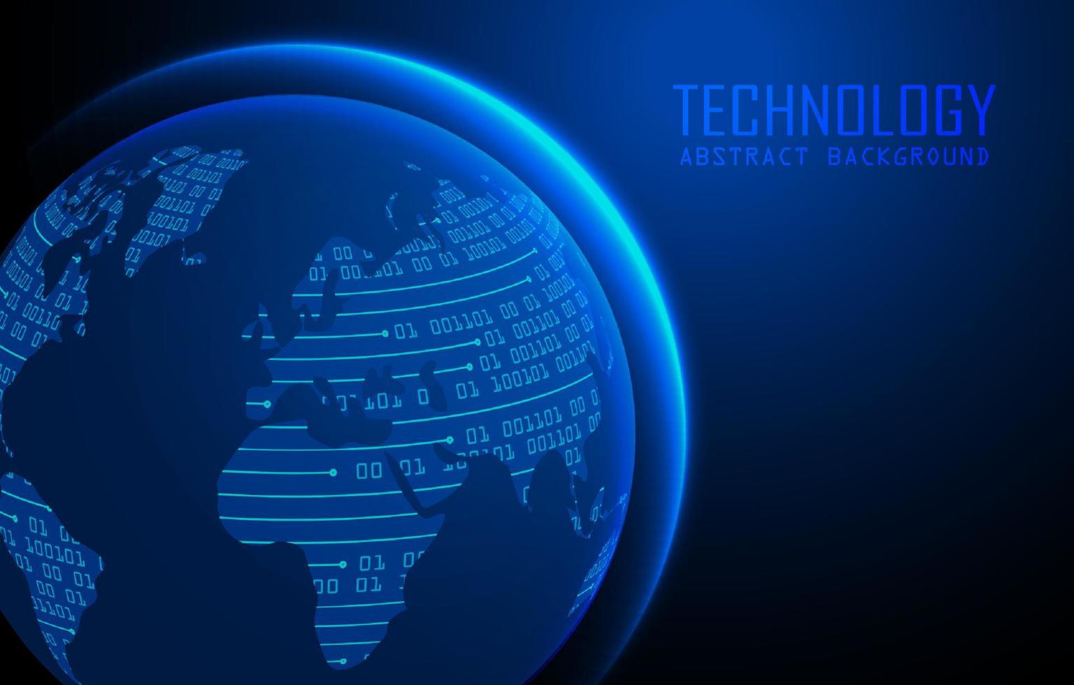 holografia de mapa-múndi moderno em fundo de tecnologia vetor