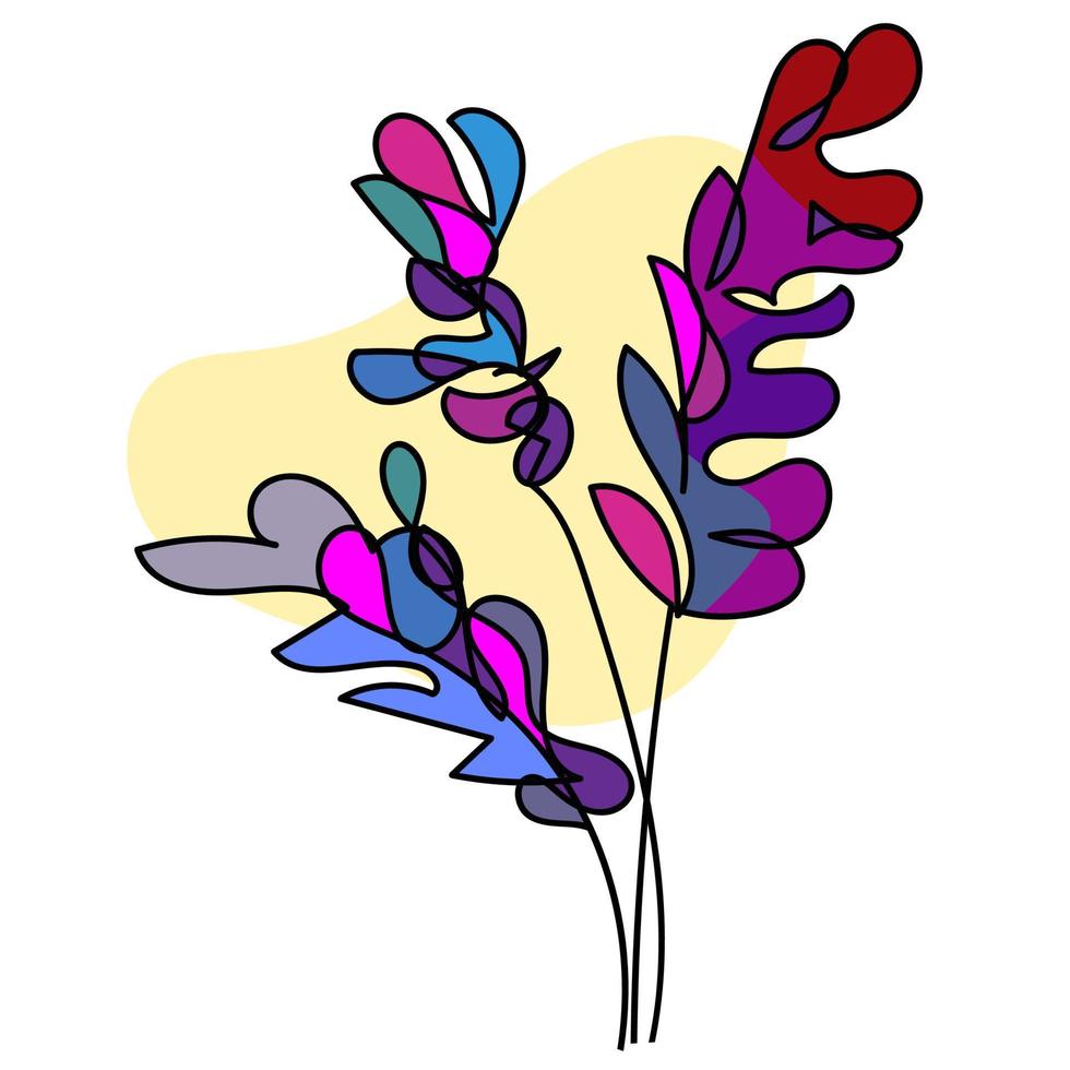 mão desenhado abstrato rabisco colorida flores, isolado. vetor