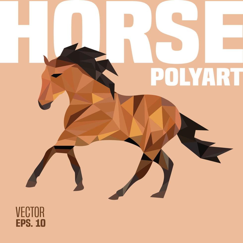 cavalo polígono ilustração vetor