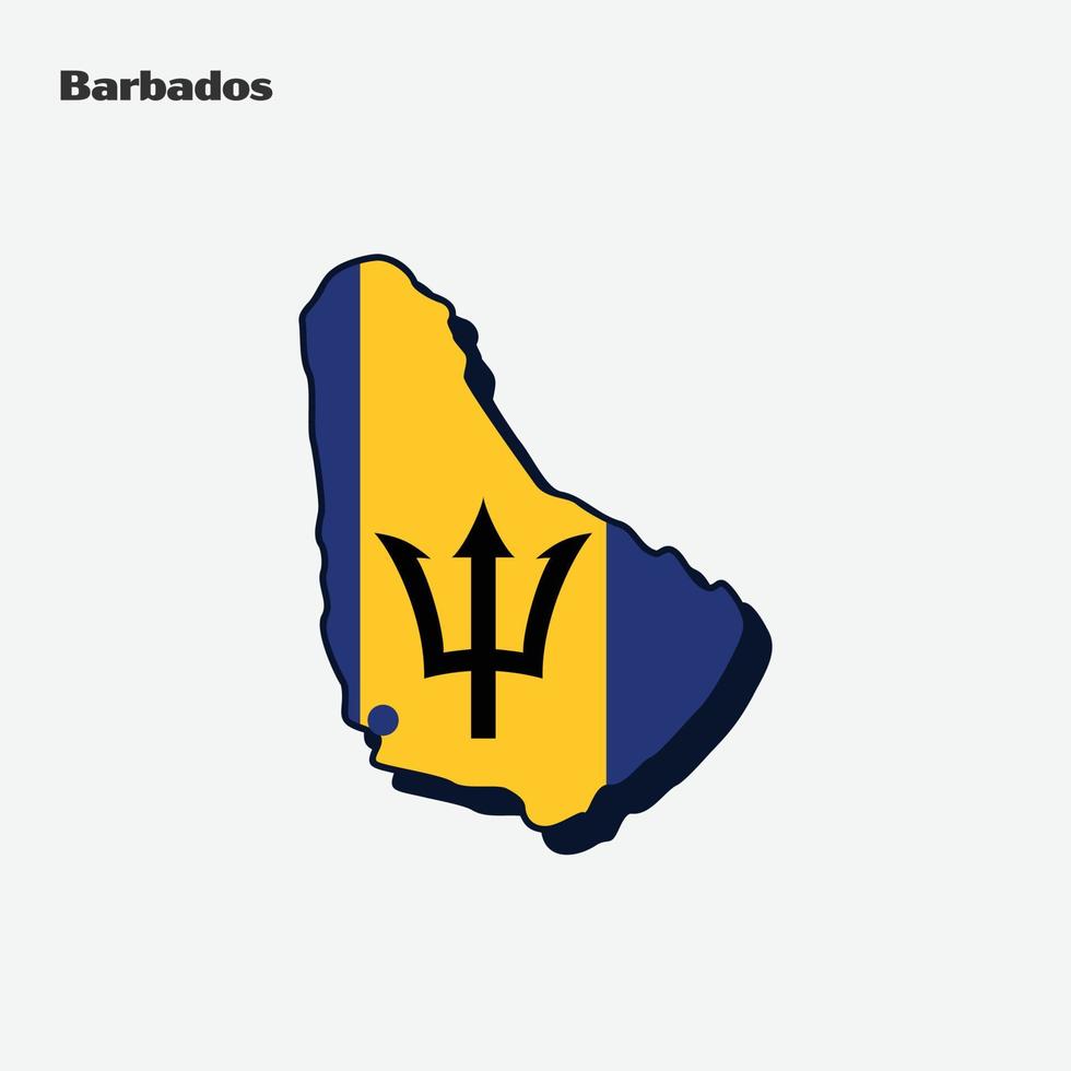 barbados país nação bandeira mapa infográfico vetor