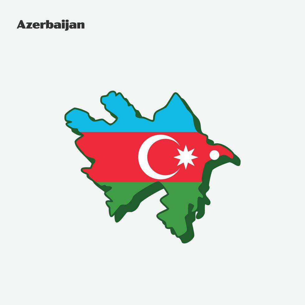 Azerbaijão país nação bandeira mapa infográfico vetor