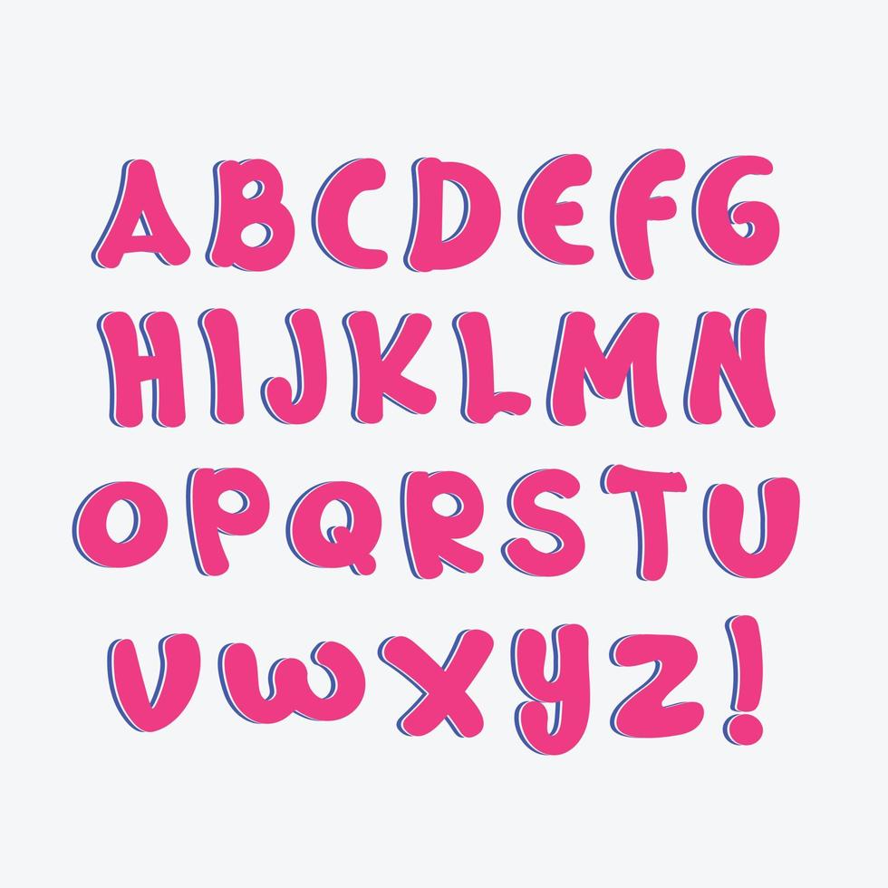colorida Inglês alfabetos em transparente fundo vetor