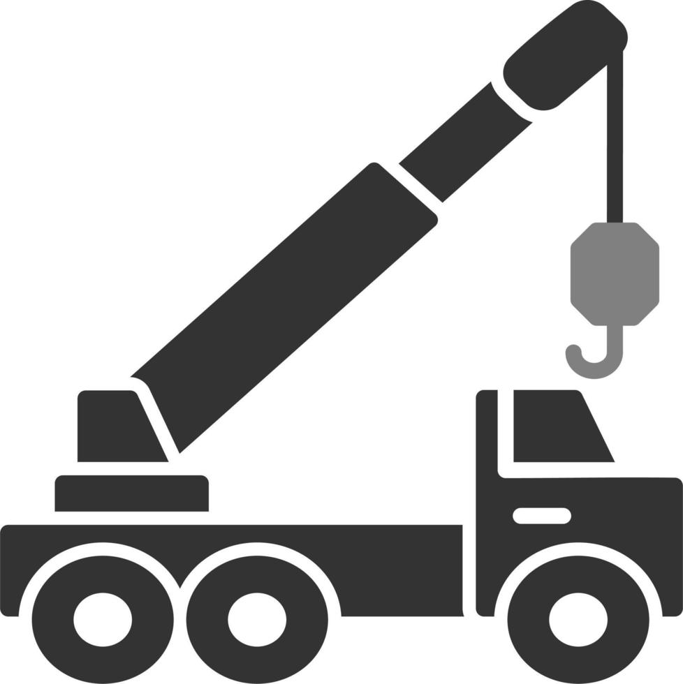 ícone de vetor de caminhão guindaste