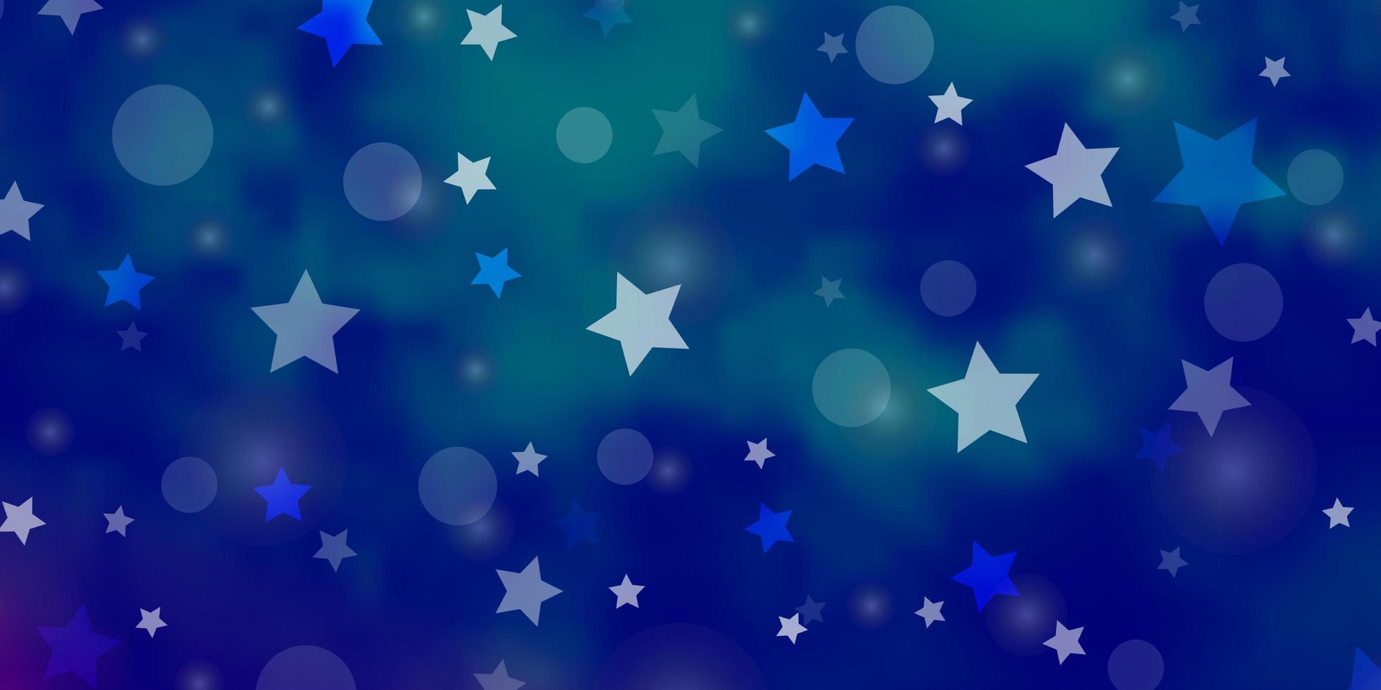 textura vector rosa claro, azul com círculos, estrelas.