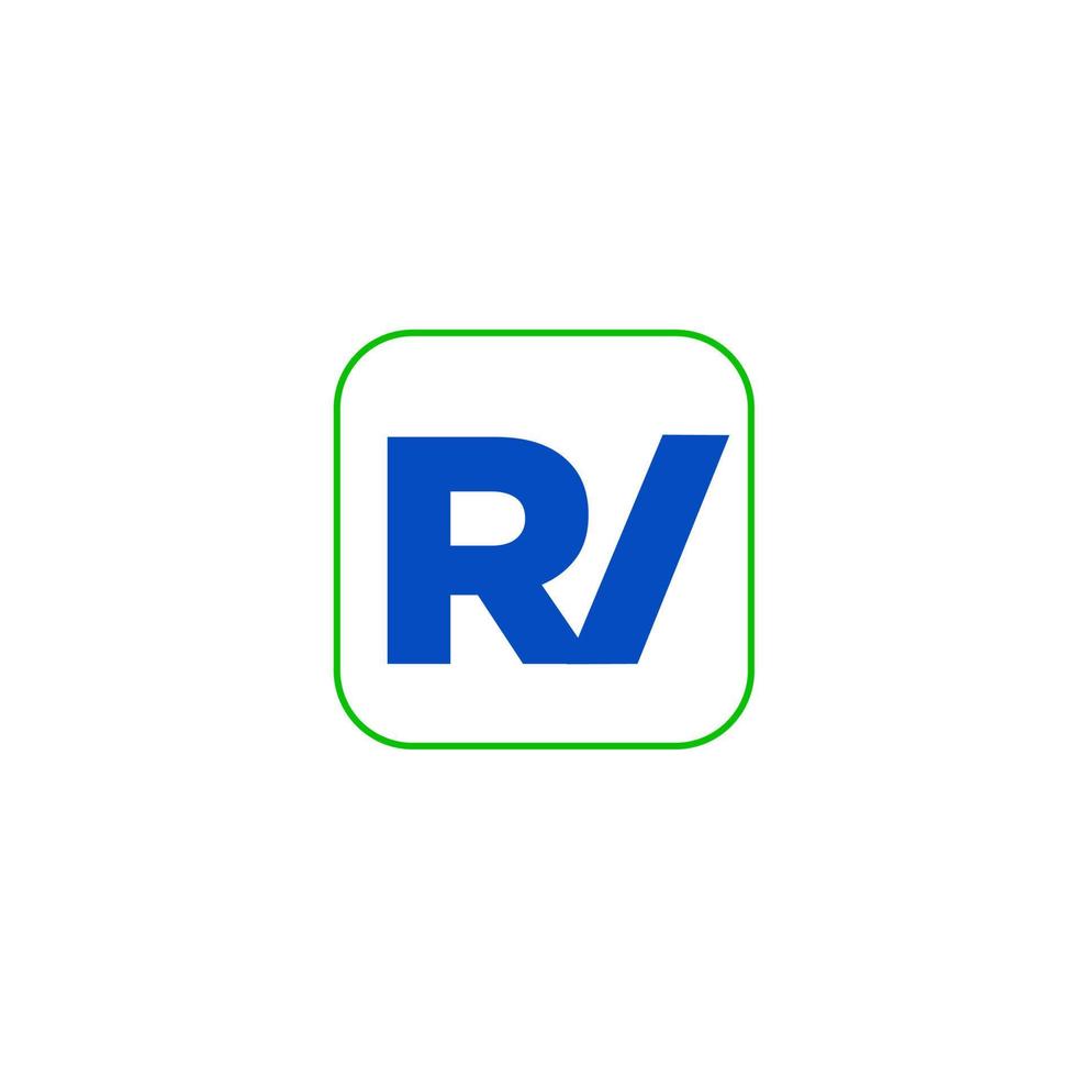 rv companhia nome inicial cartas monograma. rv companhia logotipo. vetor