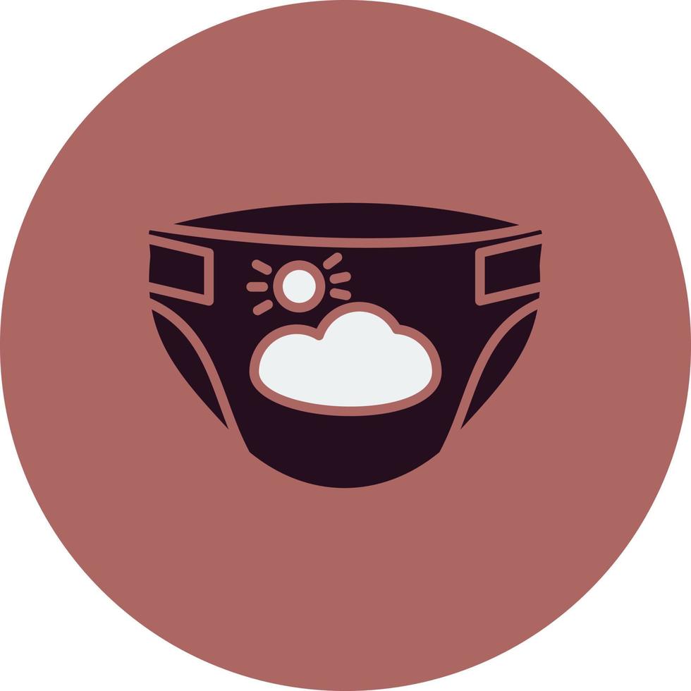 ícone de vetor de fralda de bebê