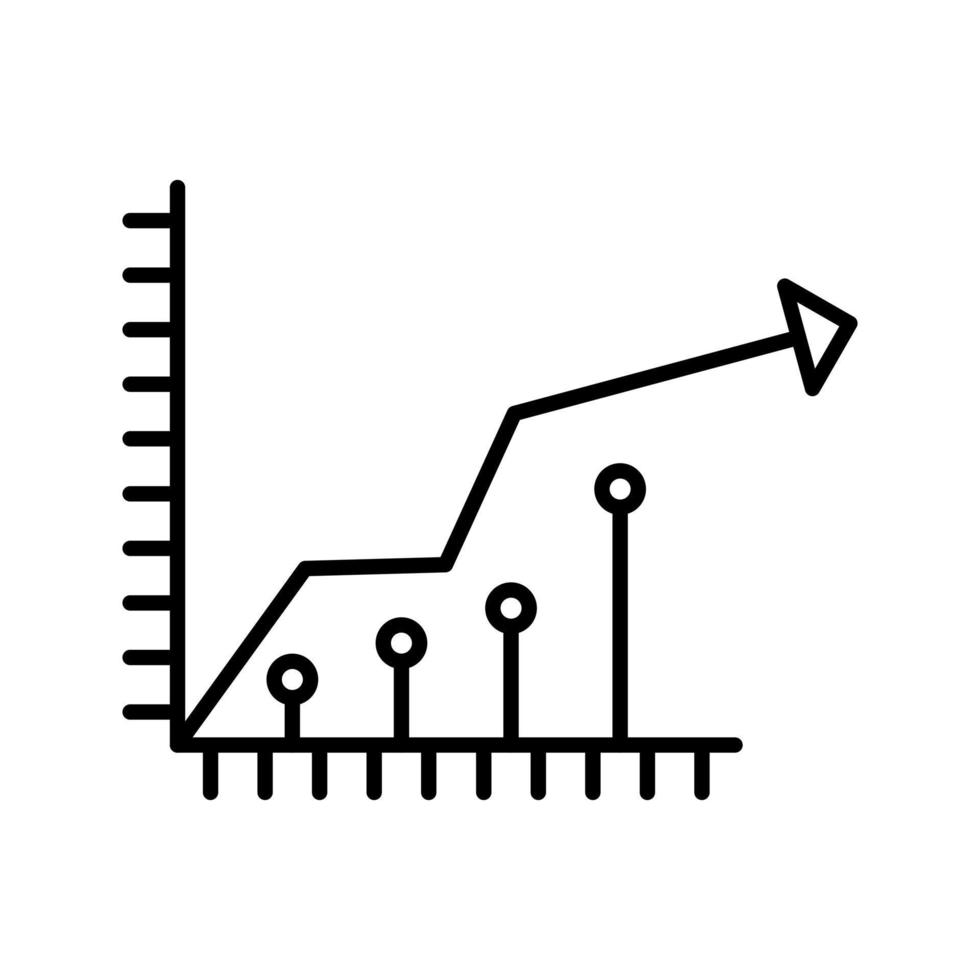 ícone de vetor de crescimento do mercado