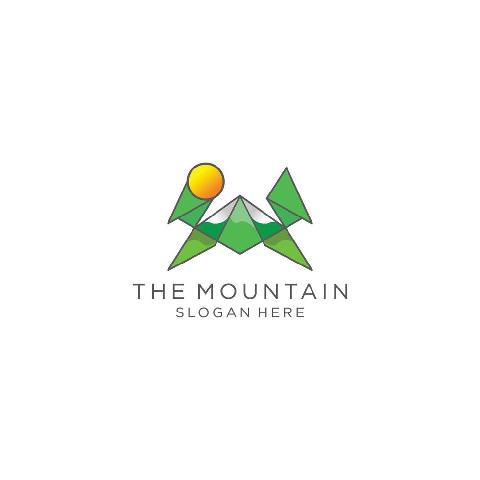 a imagem vetorial do ícone do logotipo da montanha vetor