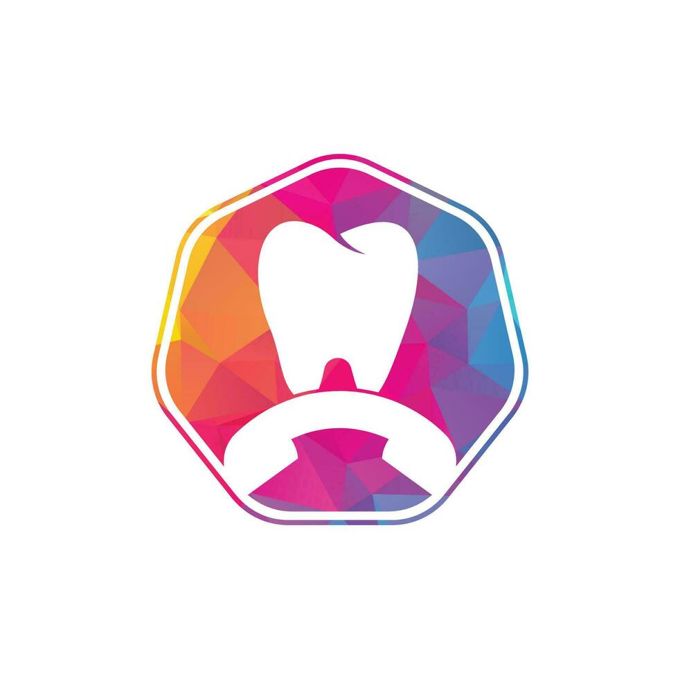 ligue para o modelo de design de logotipo odontológico. ícone de design de logotipo de chamada odontológica. vetor
