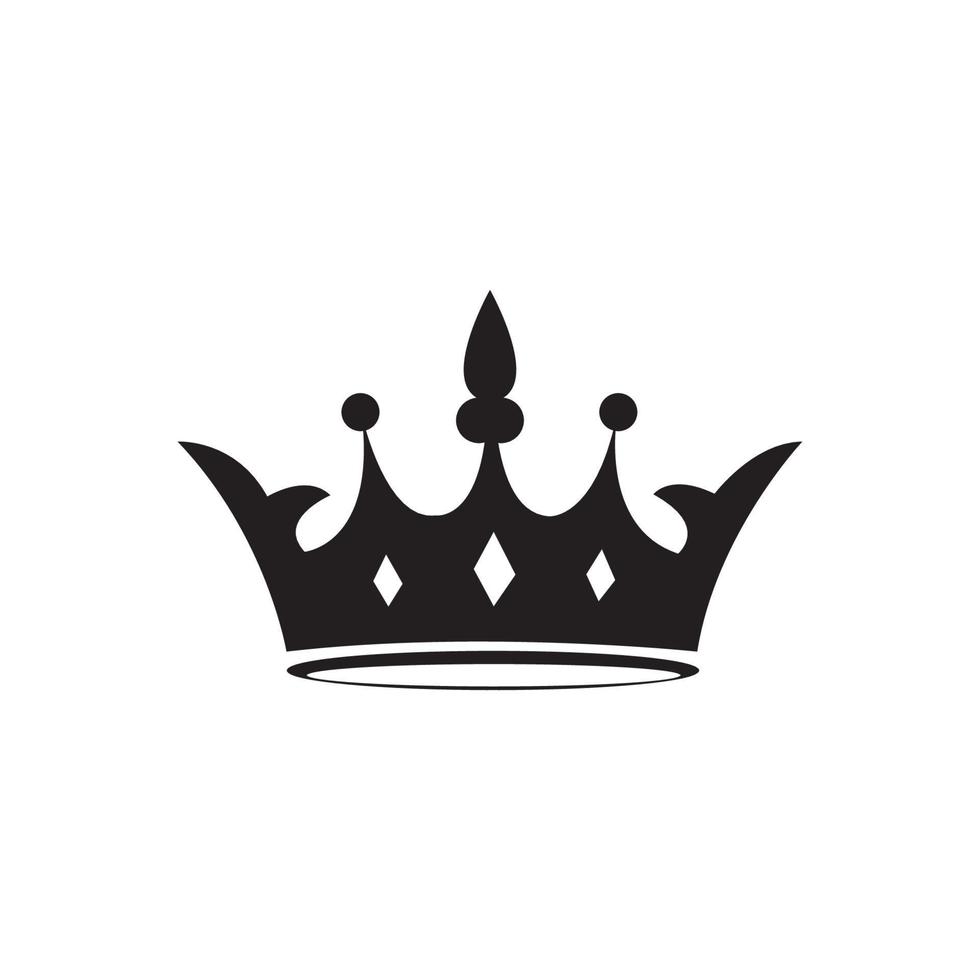 modelo de design de vetor de logotipo de ícone de coroa