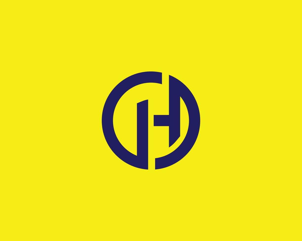 modelo de vetor de design de logotipo gh hg