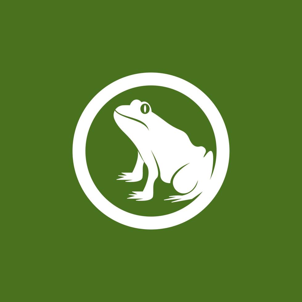 ícone de sapo verde e ilustração em vetor símbolo