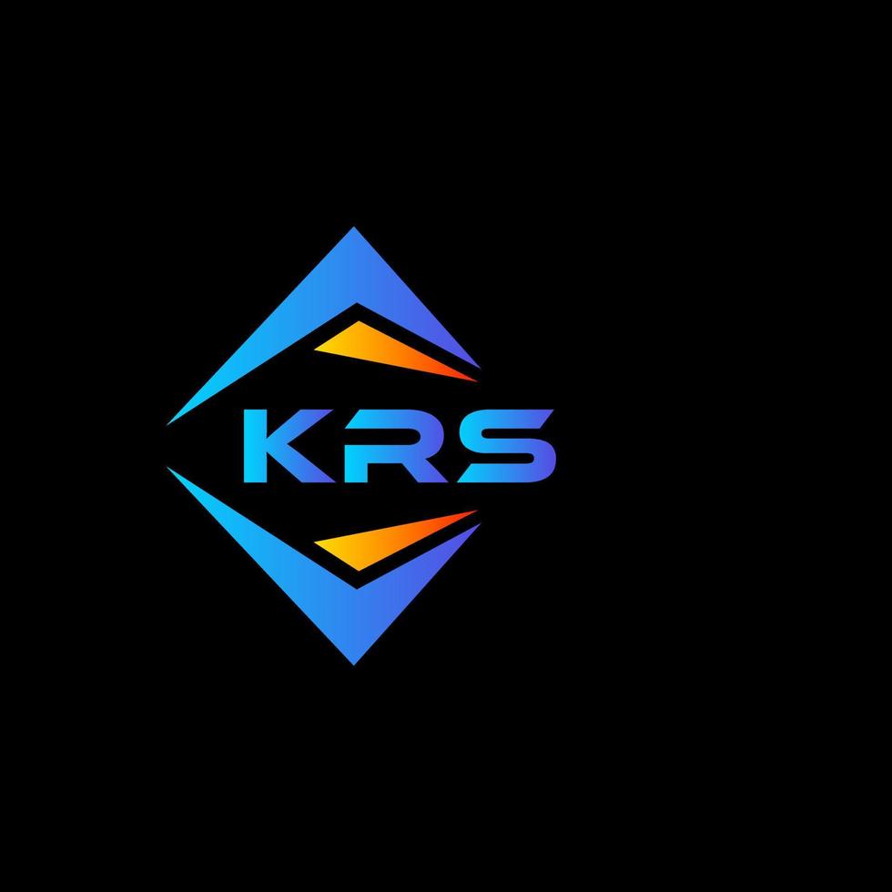 krs abstrato tecnologia logotipo Projeto em Preto fundo. krs criativo iniciais carta logotipo conceito. vetor