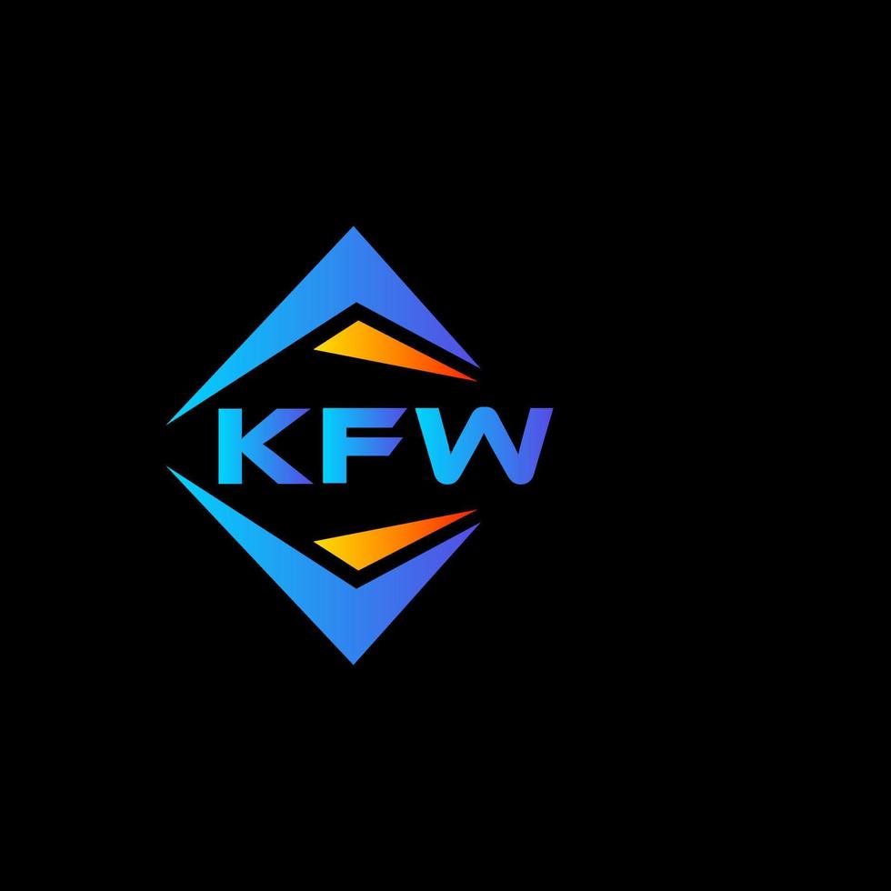 kfw abstrato tecnologia logotipo Projeto em Preto fundo. kfw criativo iniciais carta logotipo conceito. vetor