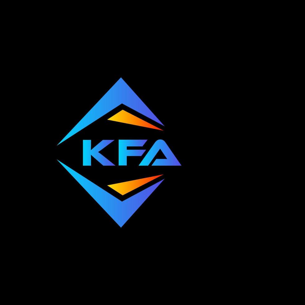 kfa abstrato tecnologia logotipo Projeto em Preto fundo. kfa criativo iniciais carta logotipo conceito. vetor