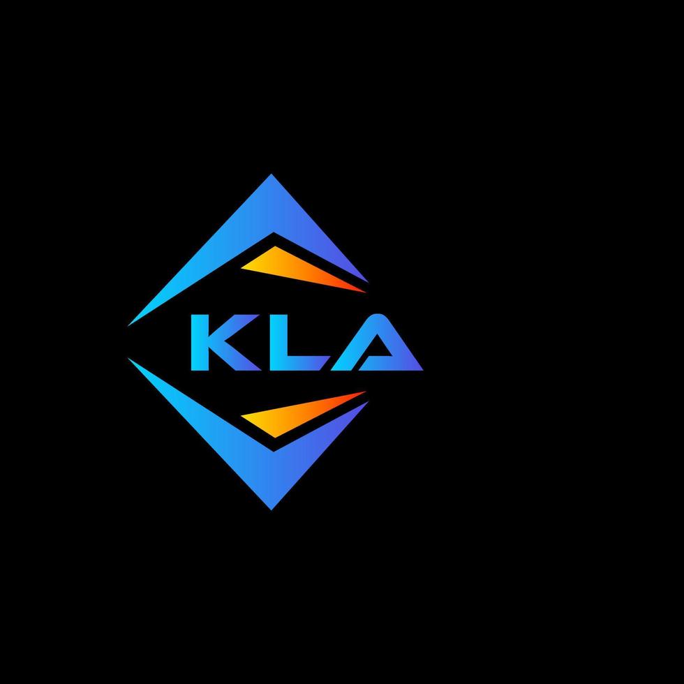 kla abstrato tecnologia logotipo Projeto em Preto fundo. kla criativo iniciais carta logotipo conceito. vetor