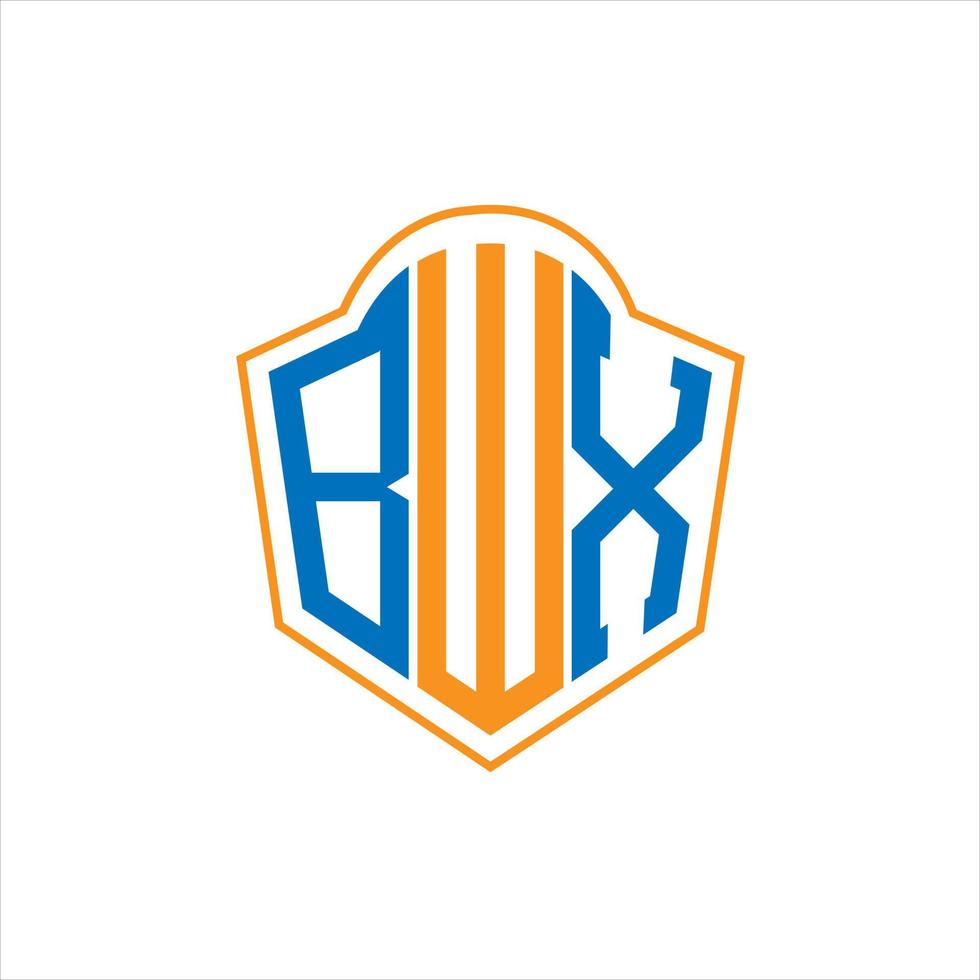 bwx abstrato monograma escudo logotipo Projeto em branco fundo. bwx criativo iniciais carta logotipo. vetor