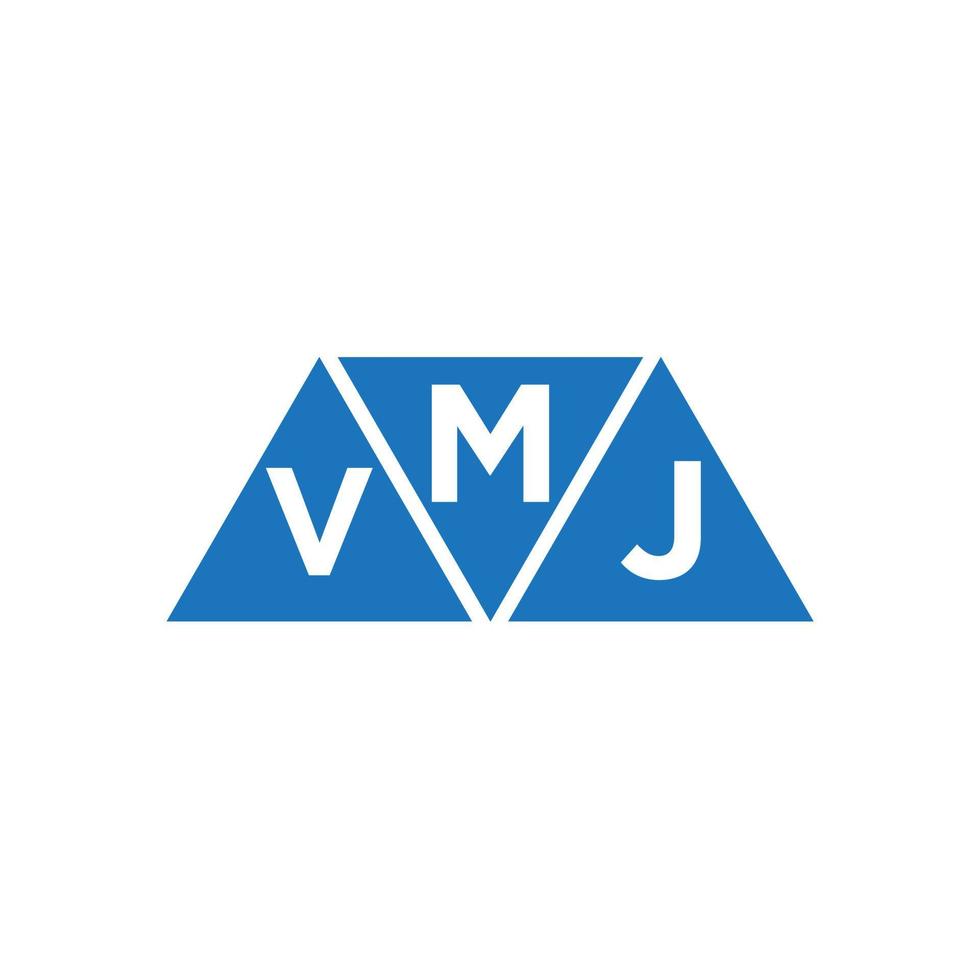 mvj abstrato inicial logotipo Projeto em branco fundo. mvj criativo iniciais carta logotipo conceito. vetor