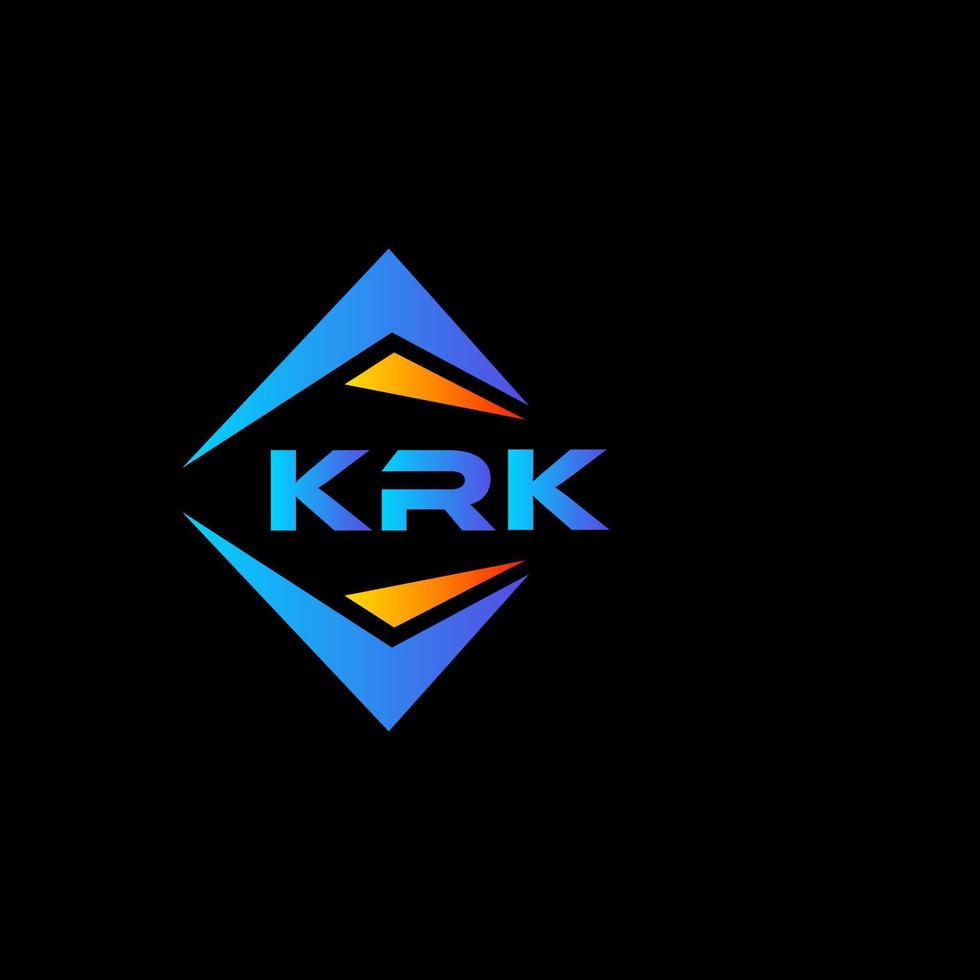 krk abstrato tecnologia logotipo Projeto em Preto fundo. krk criativo iniciais carta logotipo conceito. vetor