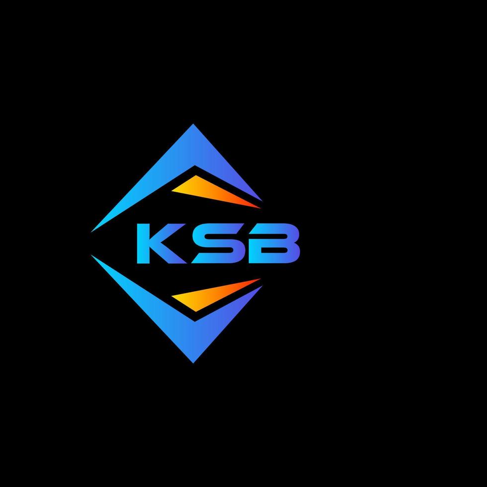 ksb abstrato tecnologia logotipo Projeto em Preto fundo. ksb criativo iniciais carta logotipo conceito. vetor