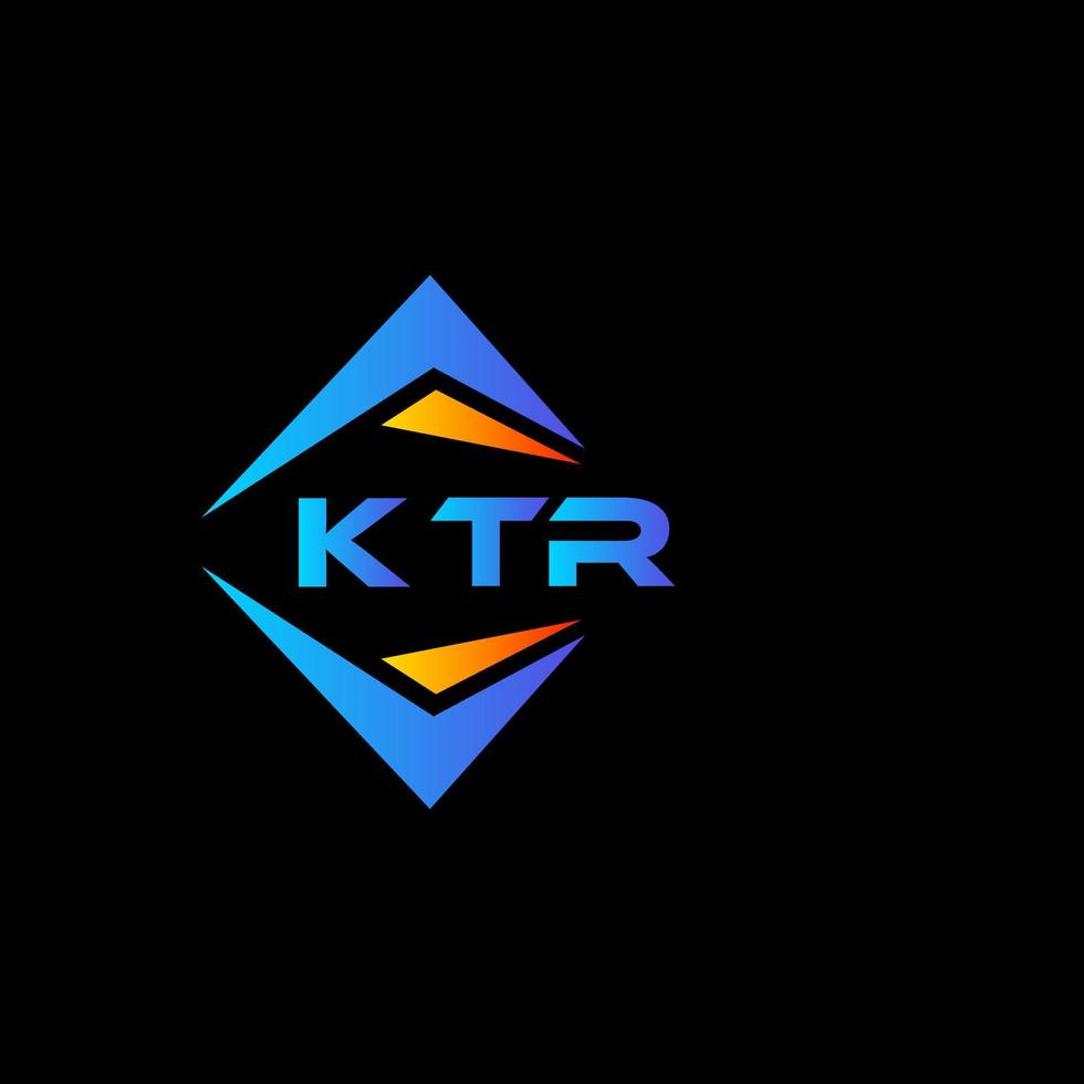 ktr abstrato tecnologia logotipo Projeto em Preto fundo. ktr criativo iniciais carta logotipo conceito. vetor