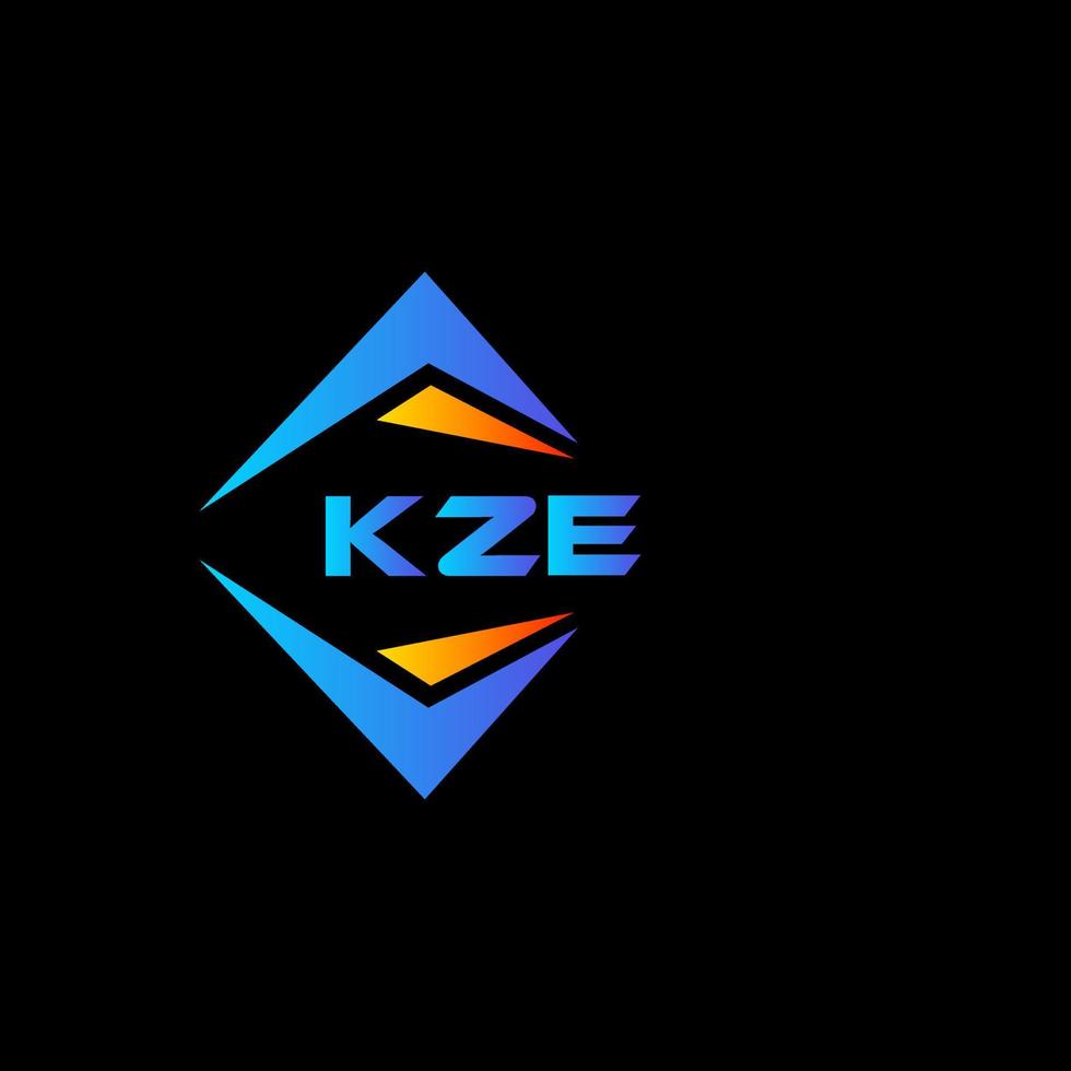 kze abstrato tecnologia logotipo Projeto em Preto fundo. kze criativo iniciais carta logotipo conceito. vetor