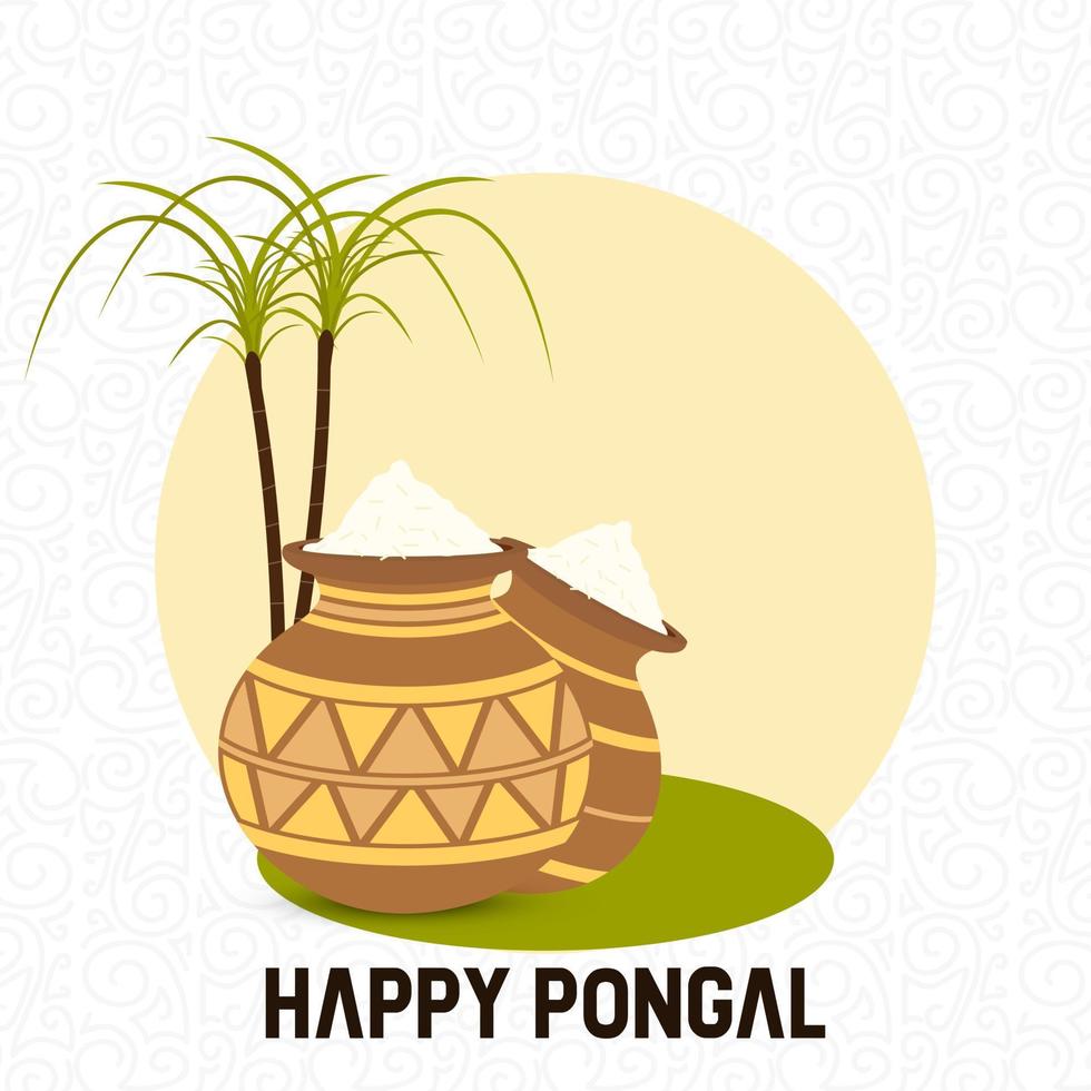 feliz vetor de fundo do festival pongal