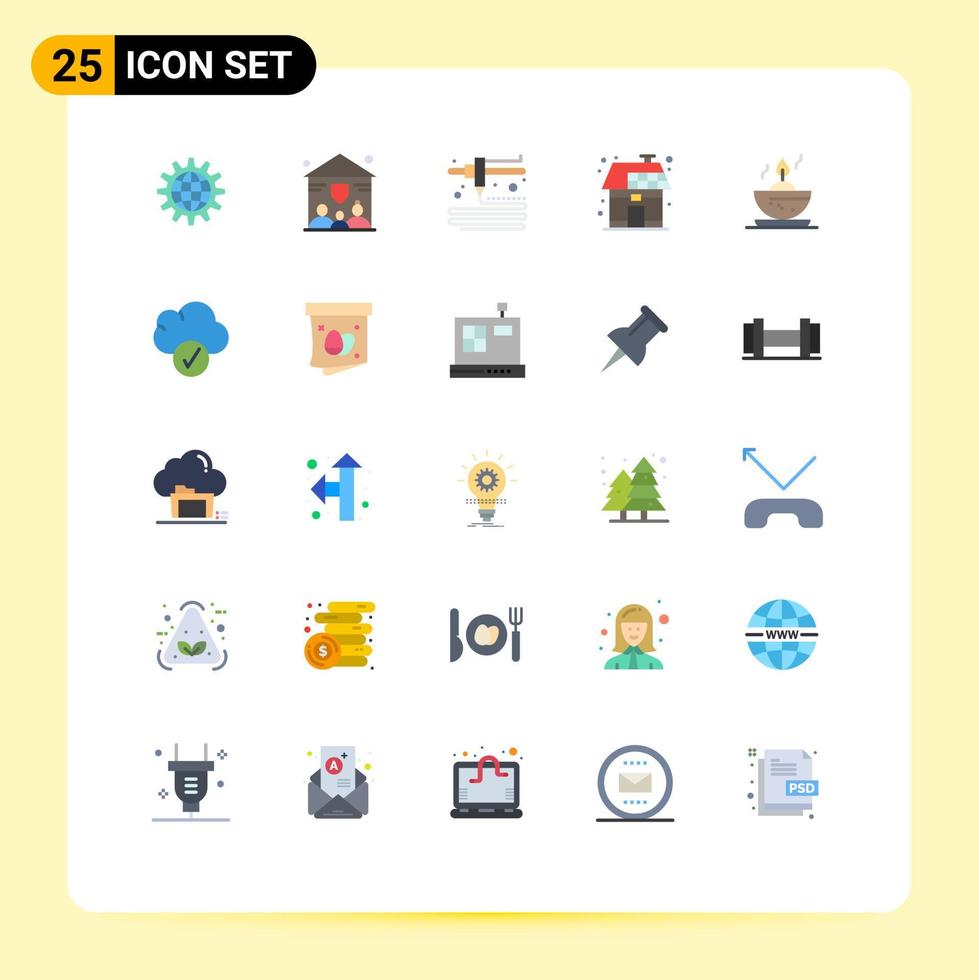 grupo do 25 moderno plano cores conjunto para tigela poder seguro casa eco editável vetor Projeto elementos