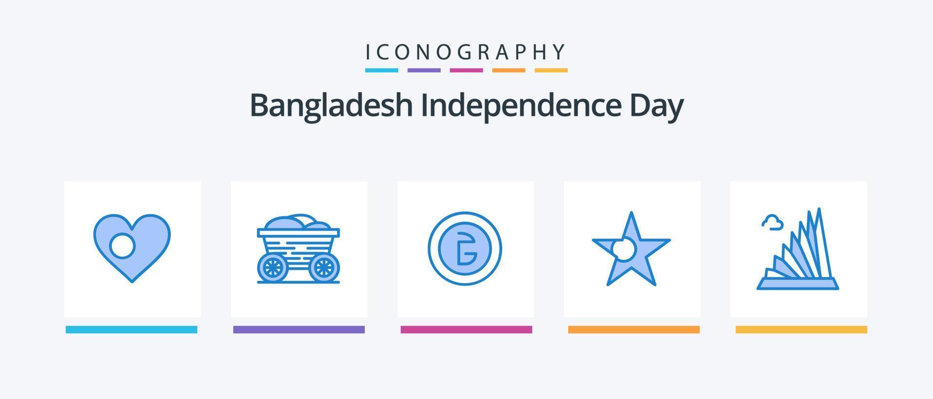 Bangladesh independência dia azul 5 ícone pacote Incluindo prédio. bandeira. Bangladesh. Bangladesh. finança. criativo ícones Projeto vetor