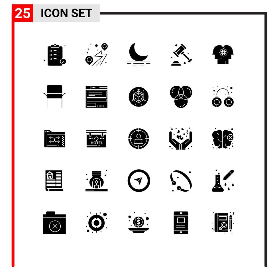 25 criativo ícones moderno sinais e símbolos do melhoria talento névoa lei proteção editável vetor Projeto elementos
